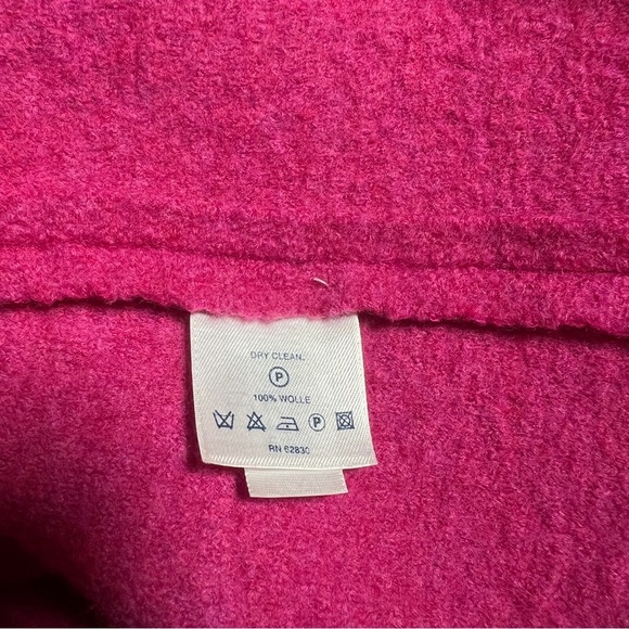 Lands End 100% Wool Soft Unlined Coat Blazer in Hot Pink Fuchsia, Size 18 - Picture 7 of 8